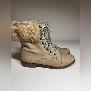 CUBE Lace up Leather Tan boots size 38EU/5 US